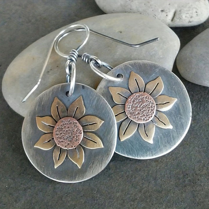9 Pairs Bohemian Retro Earrings - Wooden, Leather, Geometric, Circular, Sunflower Designs | Women's Christmas & Birthday Gifts