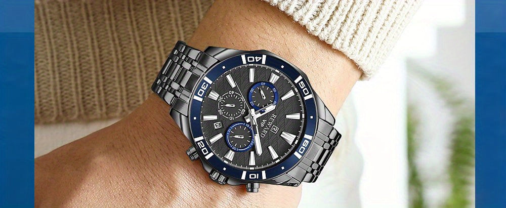 Introducing The Latest Collection of Premium Men'S Business Watches Featuring Stainless Steel, Quartz Movement, Chronograph Functions, And Luminous Displays for Sports Enthusiasts