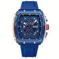 Men's Barrel Quartz Watch with Luminous 1181.1 Inch Date Display, Ideal Gift for Father or Husband for Daily Wear, Sports, and Formal Occasions