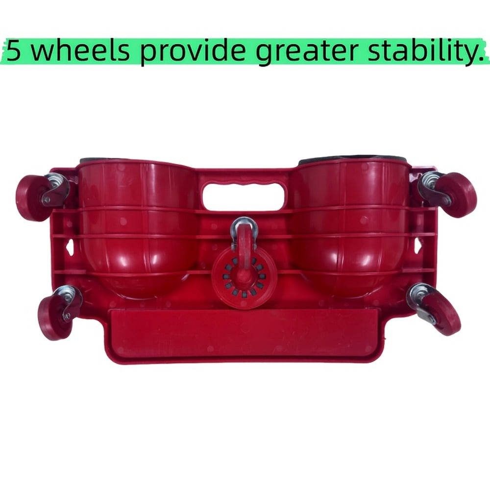 [With Wheels] 1pc Rolling Knee Pad Platform with Wheels, ABS Material, Multi-Function with Built-In Tool Tray, Comfortable Cushioned Kneeling Pad for Machine Workers, Carpenters, Flooring, And Car Repairs