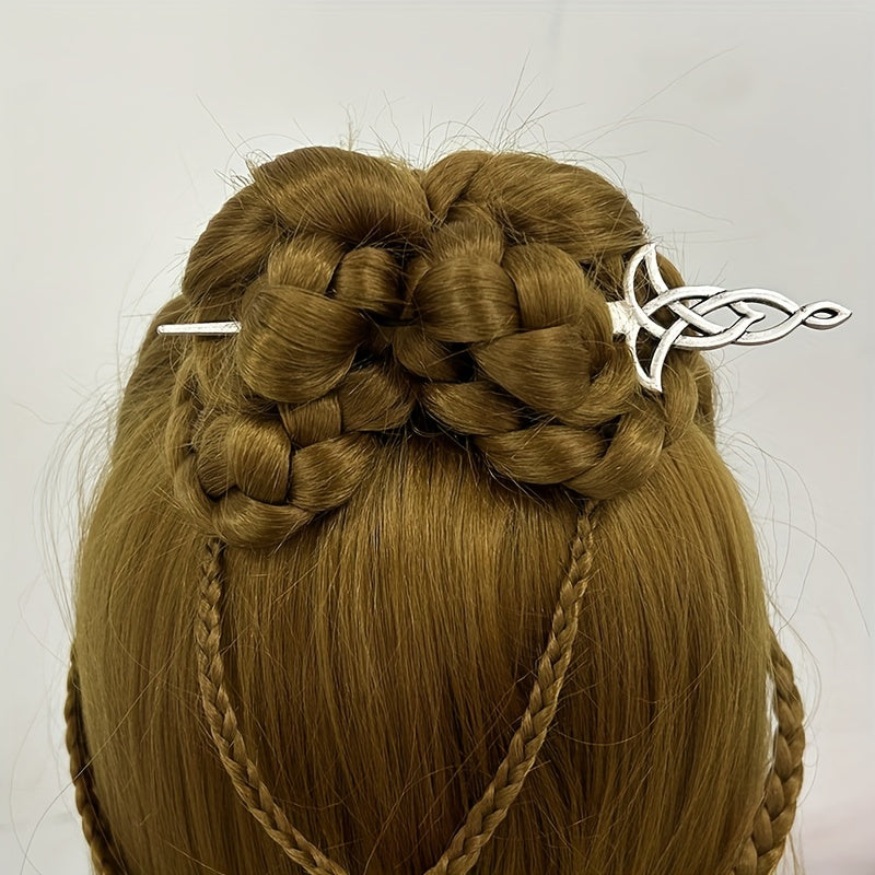 3pcs Vintage Viking Hairpins Tree of Life Hairpin Celtic Knot Crescent Hair Butterfly Heart Hairpin Amulet Spiritual Hair Additions for Women