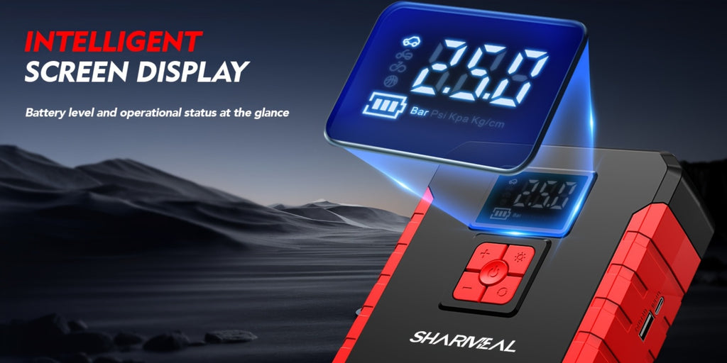 [Portable Jump Starter] 15000A-19000A Peak 350PSI 12V 17-in-1 Portable Jump Starter with Air Compressor Jump Starter, Car Battery Charger, Car Jump Starter with Air Compressor, Jump Starter Para, Car Accessories Tools, LED Light, Battery Charger, Cart Bat