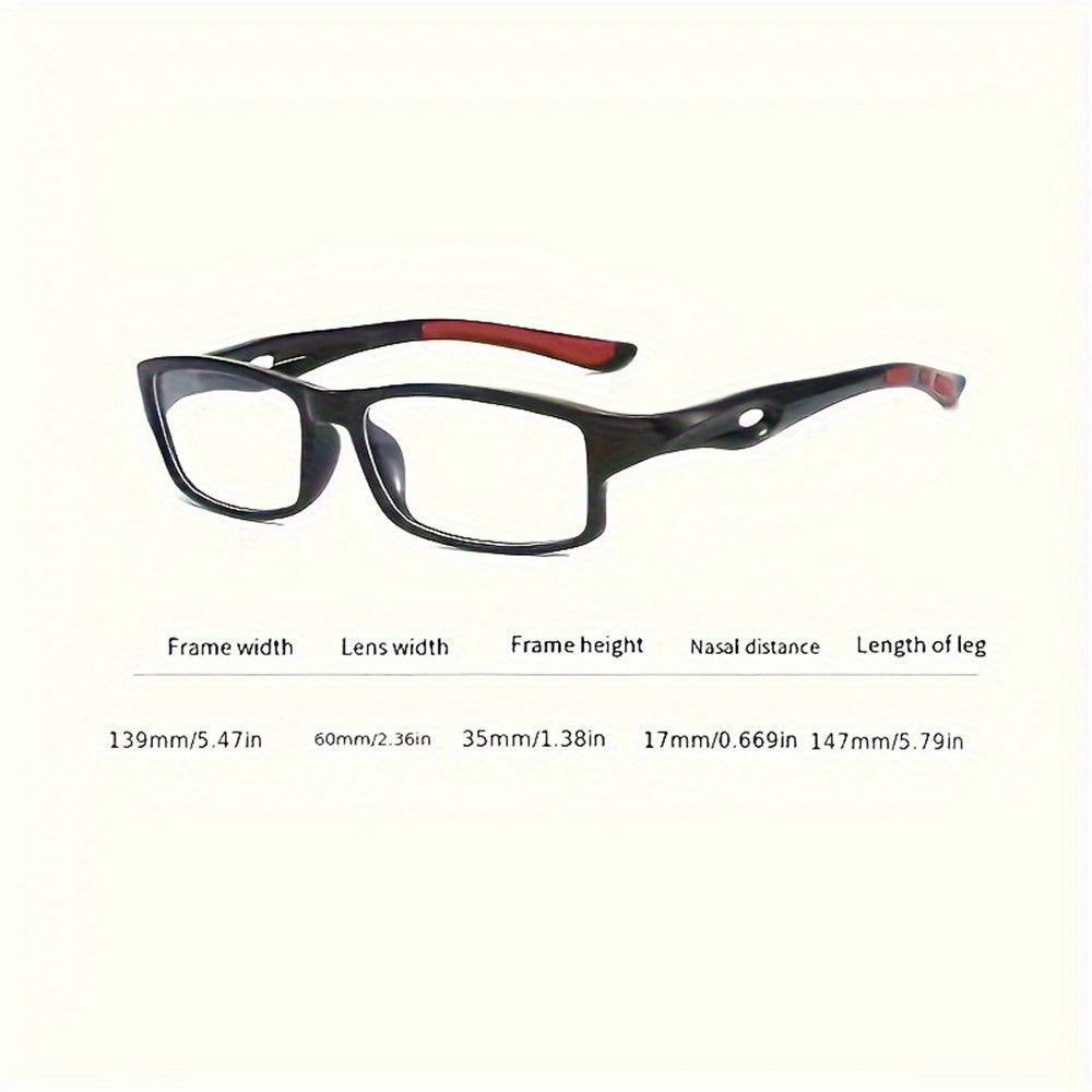 5pcs Retro Square Men & Women - Non- +1 Magnification, Multi-Color Options (Black, Blue, Red, White, Grey) - Lightweight Comfortable Eyewear for Computer, TV, Books - Stylish Everyday Glasses for Men & Women, Ideal Gift, Book Reading, Computer Vision Supp