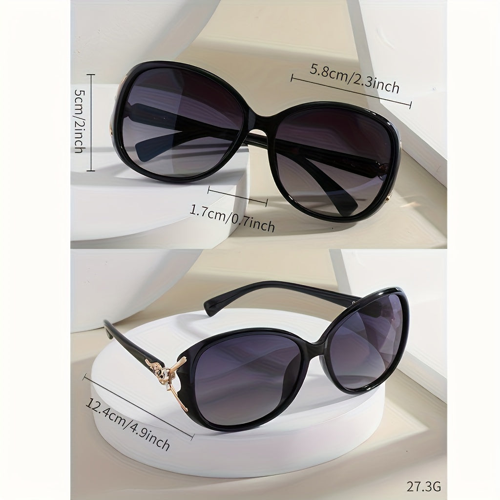 Paleshy 3 Pairs Of Women's Glasses, Fashion Over-sized Sunglasses, Women's Blackout Glasses, Anti-glare Sunglasses, Christmas Halloween Costume Matching Props