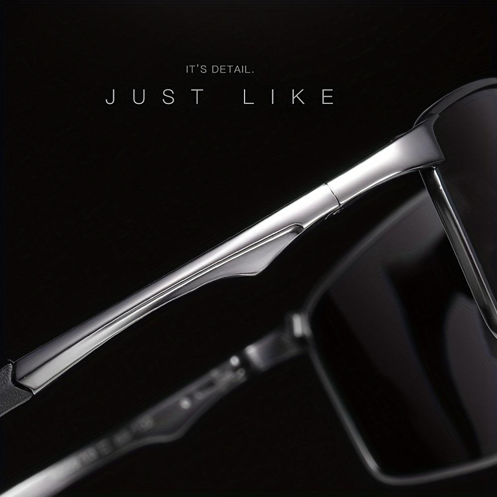 Men'S Sports Polarized Sunglasses - Metal Frame with UV400 for Driving, Premium Gift Packaging