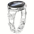 BIIFAKOO Elegant Bowknot Rhinestone Bracelet for Women - Works with Samsung Galaxy Watch 7/Fe/6/5/ 2 (40-47Mm), Ideal Stylish Gift Band