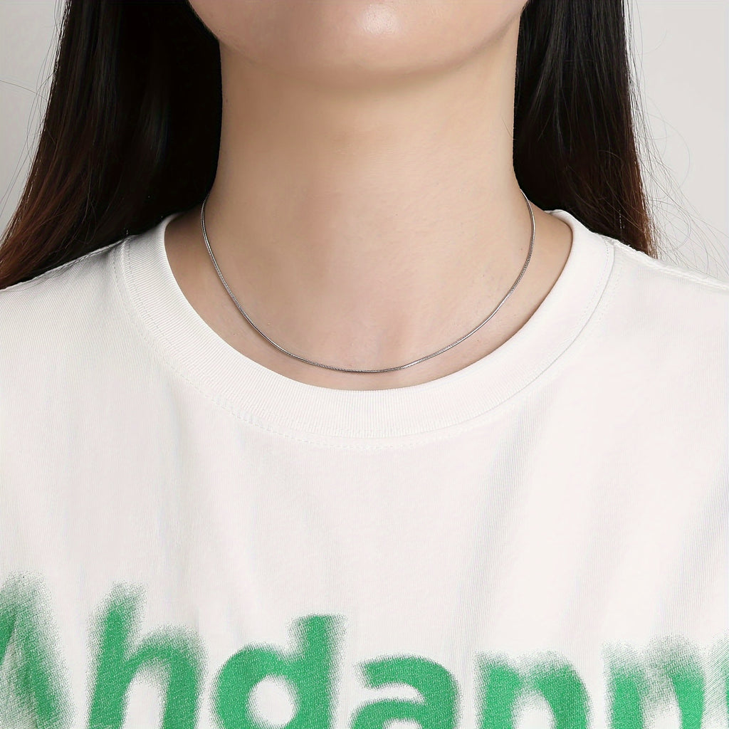 925 Sterling Silver Flexible Snake Chain Necklace for Men And Women, Available in 1MM And 2MM Thicknesses, in Lengths of 16, 18, 20, 22, And 24 Inches